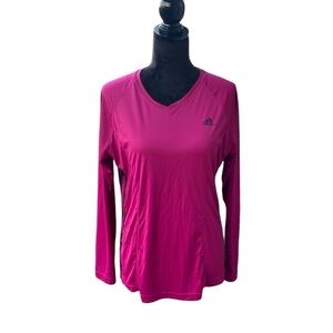 Adidas ladies activewear X-Large. Pull over long sleeve wine purple in color GUC